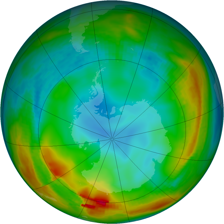 Antarctic ozone map for 05 July 1979